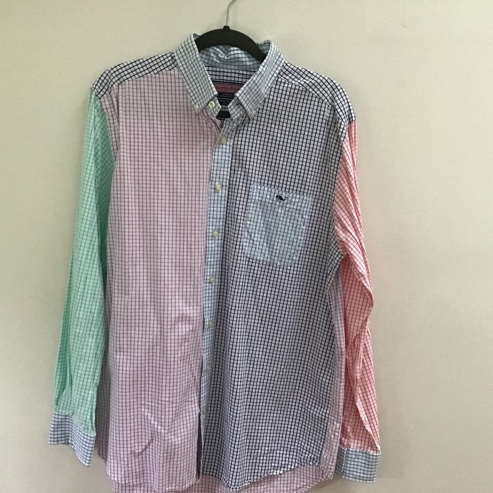 Vineyard Vines Men's multicolor slim fit button-down shirt size Large